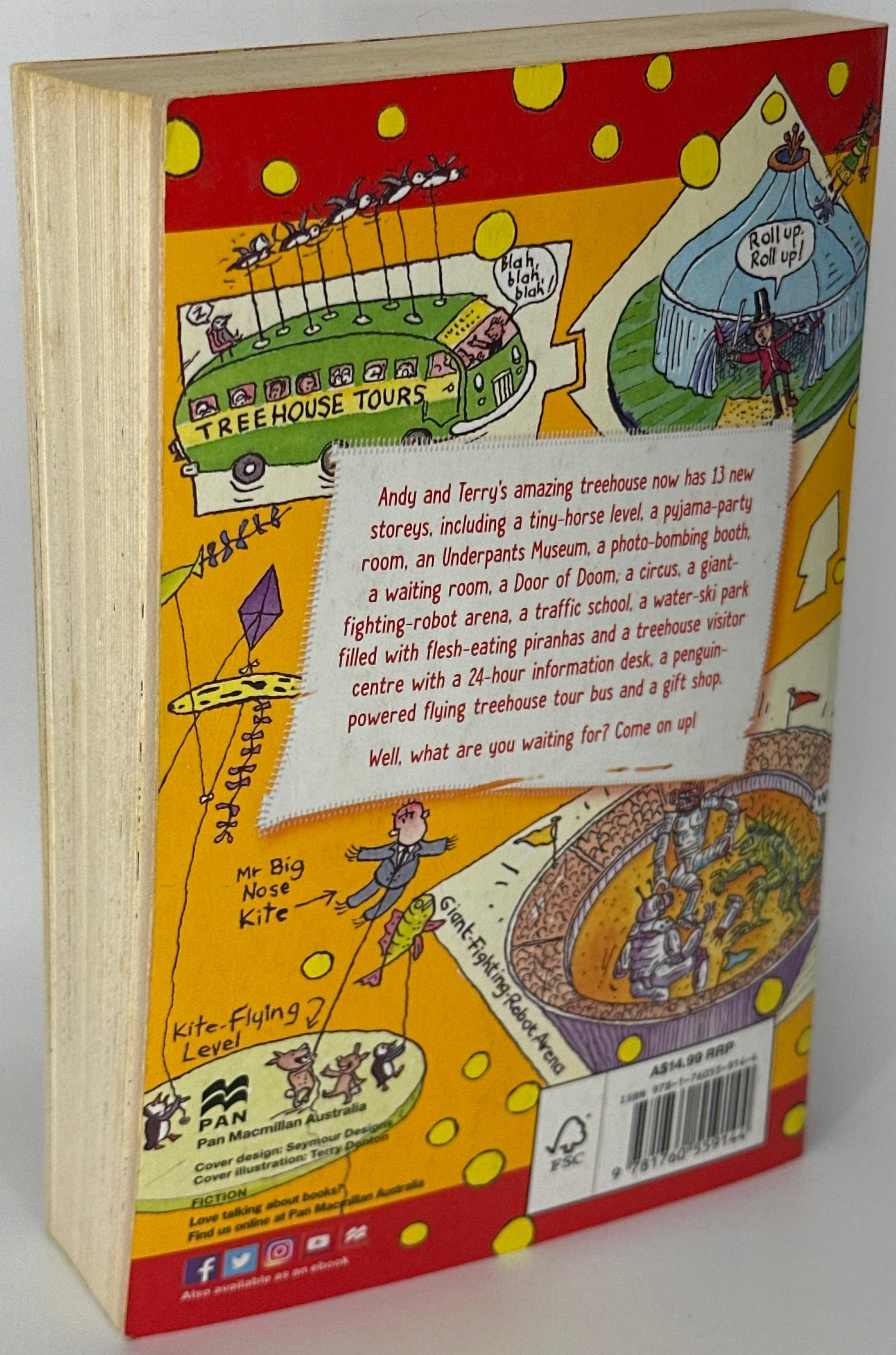 Andy Griffiths The 117-Storey Treehouse back cover used books