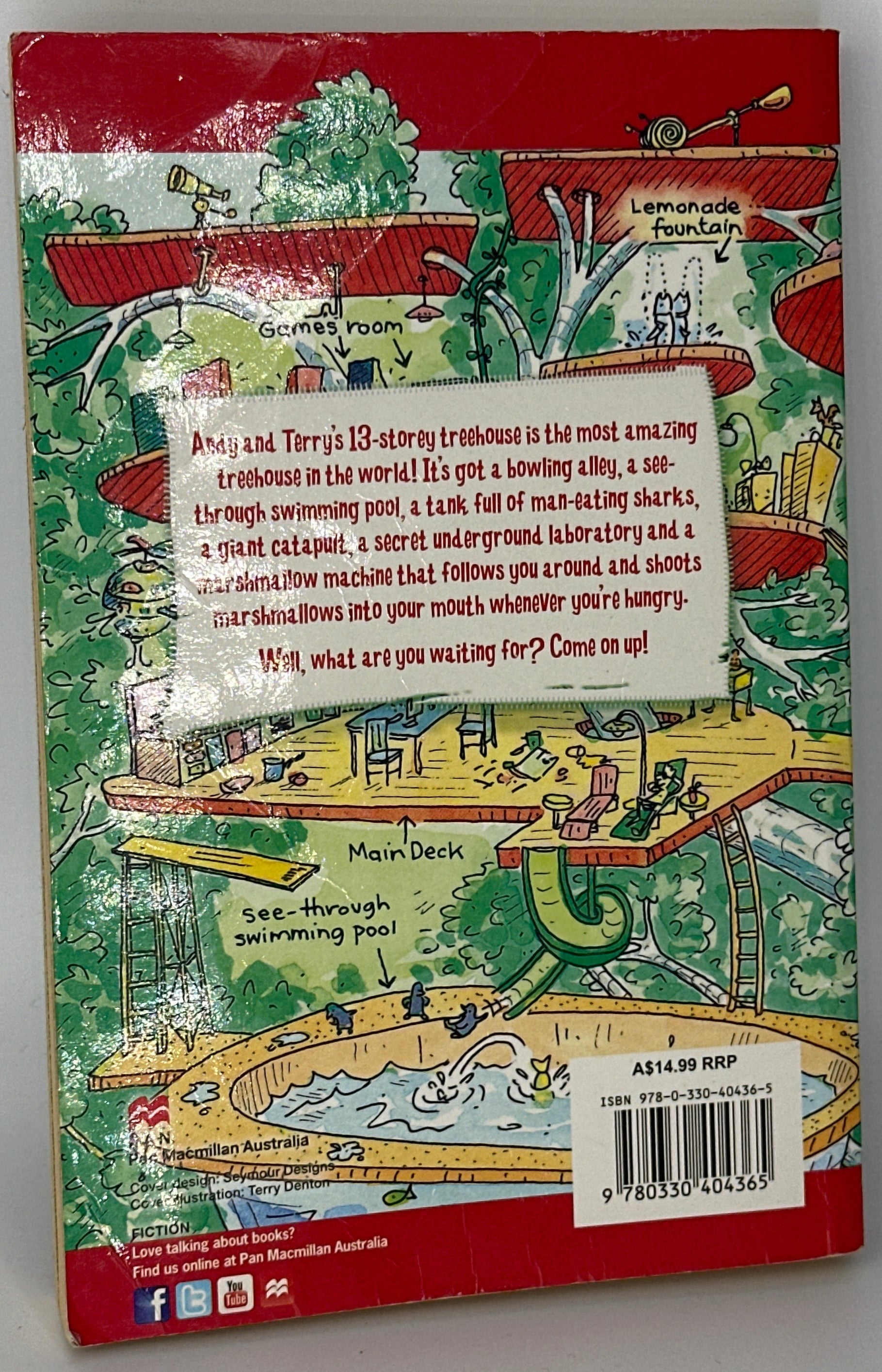 Andy Griffiths 13-Storey Treehouse back cover used books