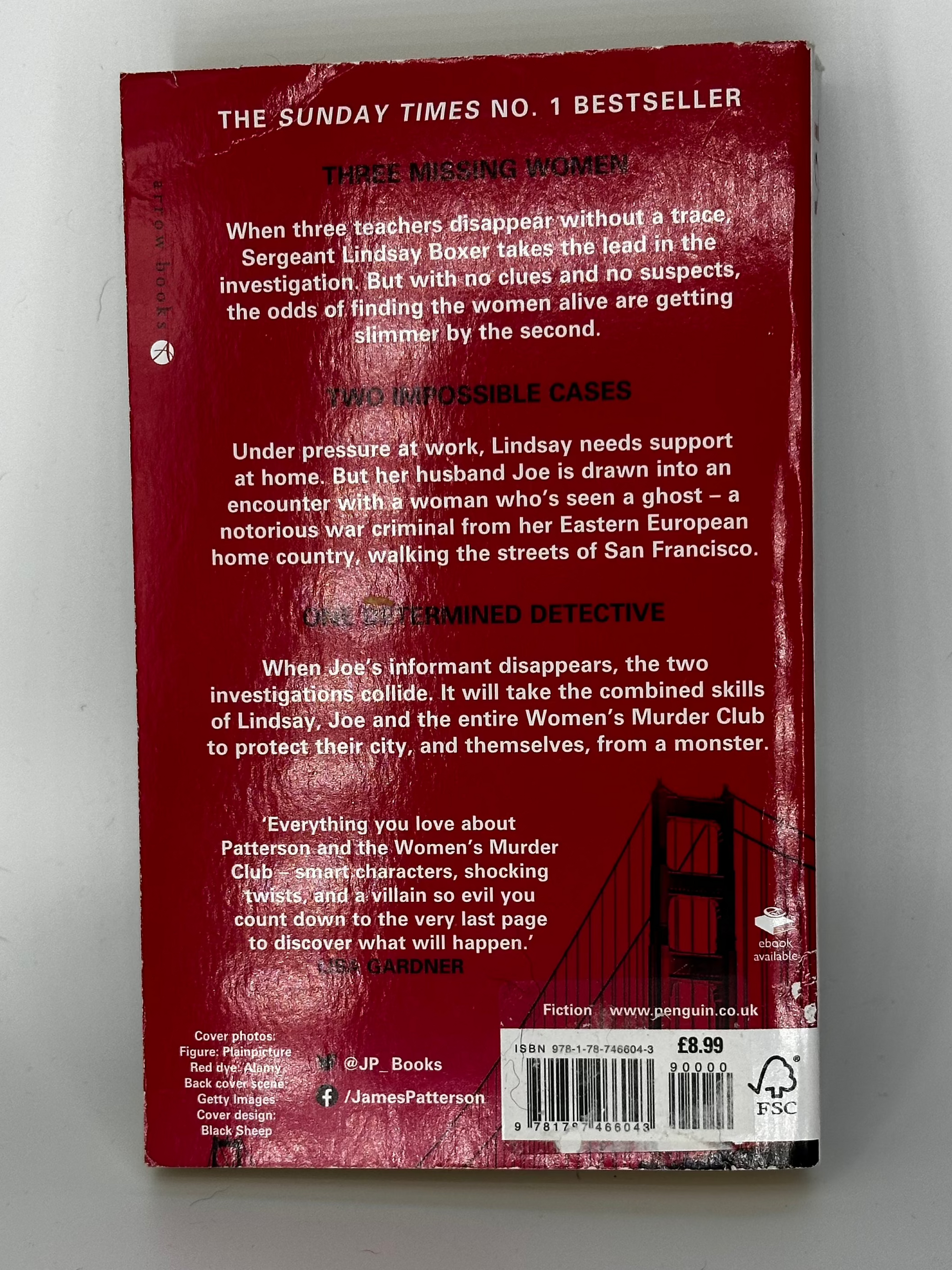 18th Abduction - James Patterson -back cover-Used Books