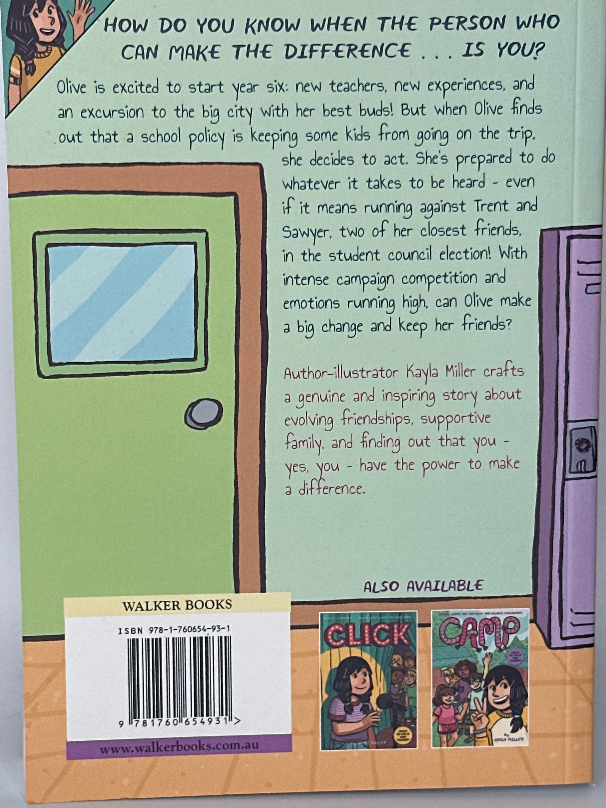 Kayla Miller Act (A Click Graphic Novel) back cover used books