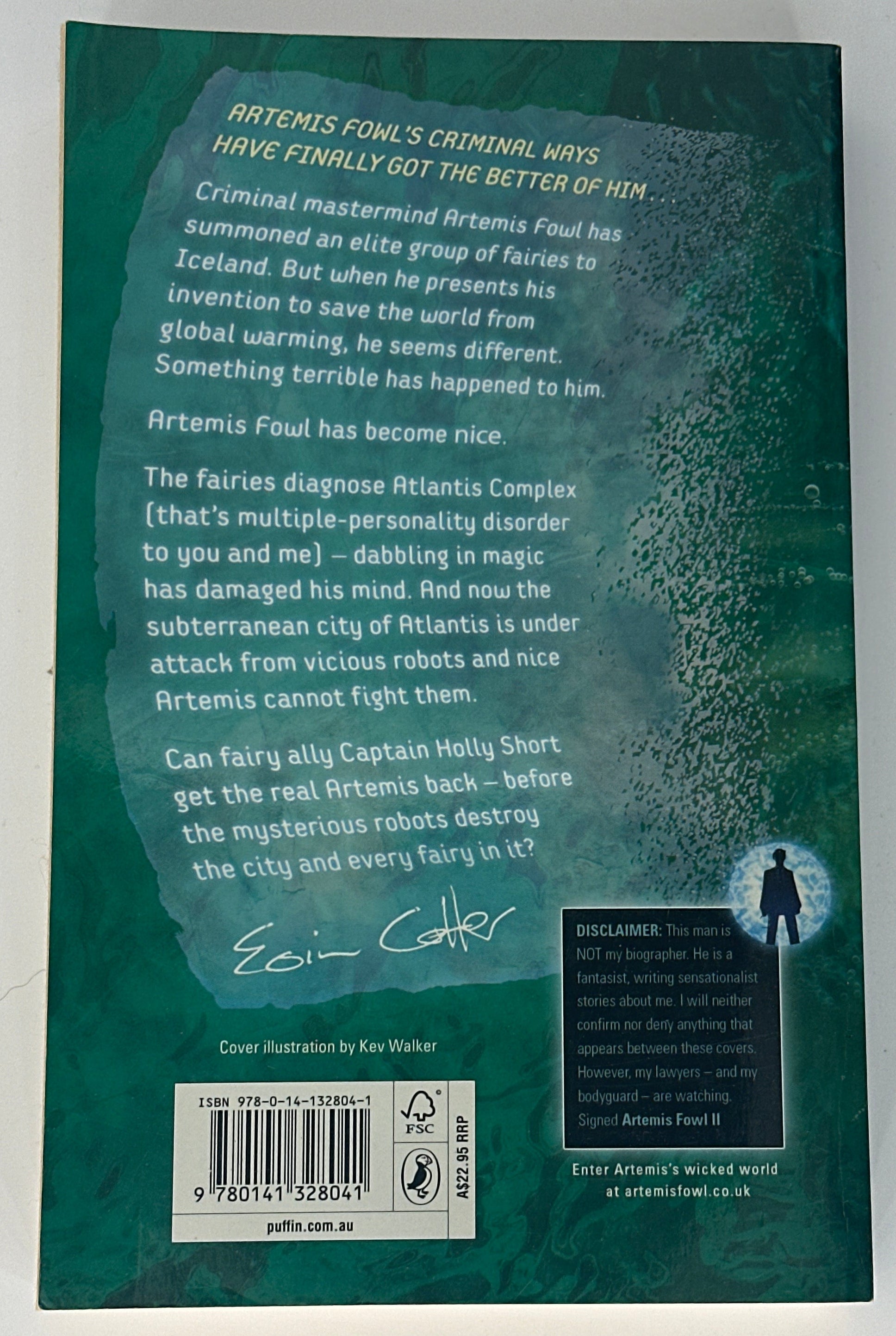 Colfer Artemis Fowl and the Atlantis Complex back cover image