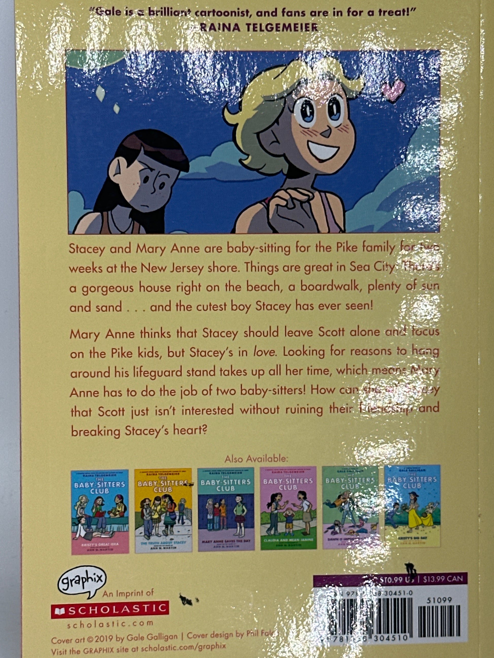 Boy-Crazy Stacey: A Graphic Novel (The Baby-Sitters Club #7) (7) (The Baby-Sitters Club Graphix) back cover used books