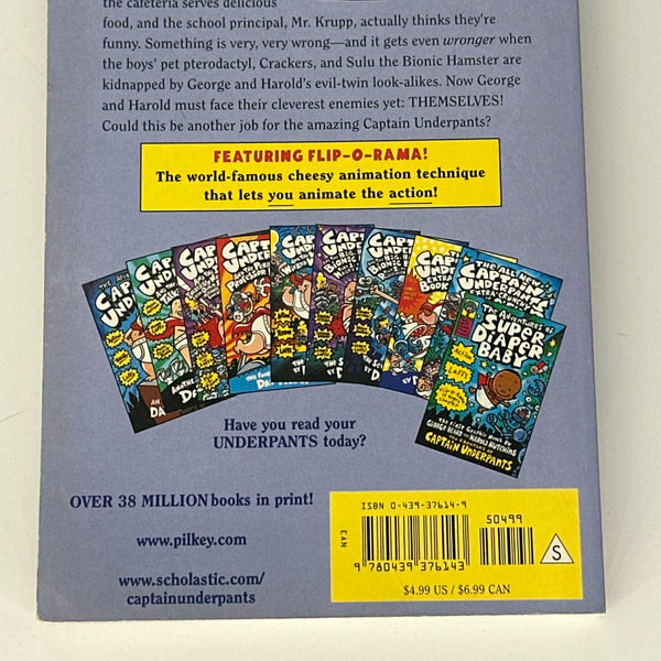 Dav Pilkey Captain Underpants And The Preposterous Plight Of The Purple Potty People (8) back cover used books