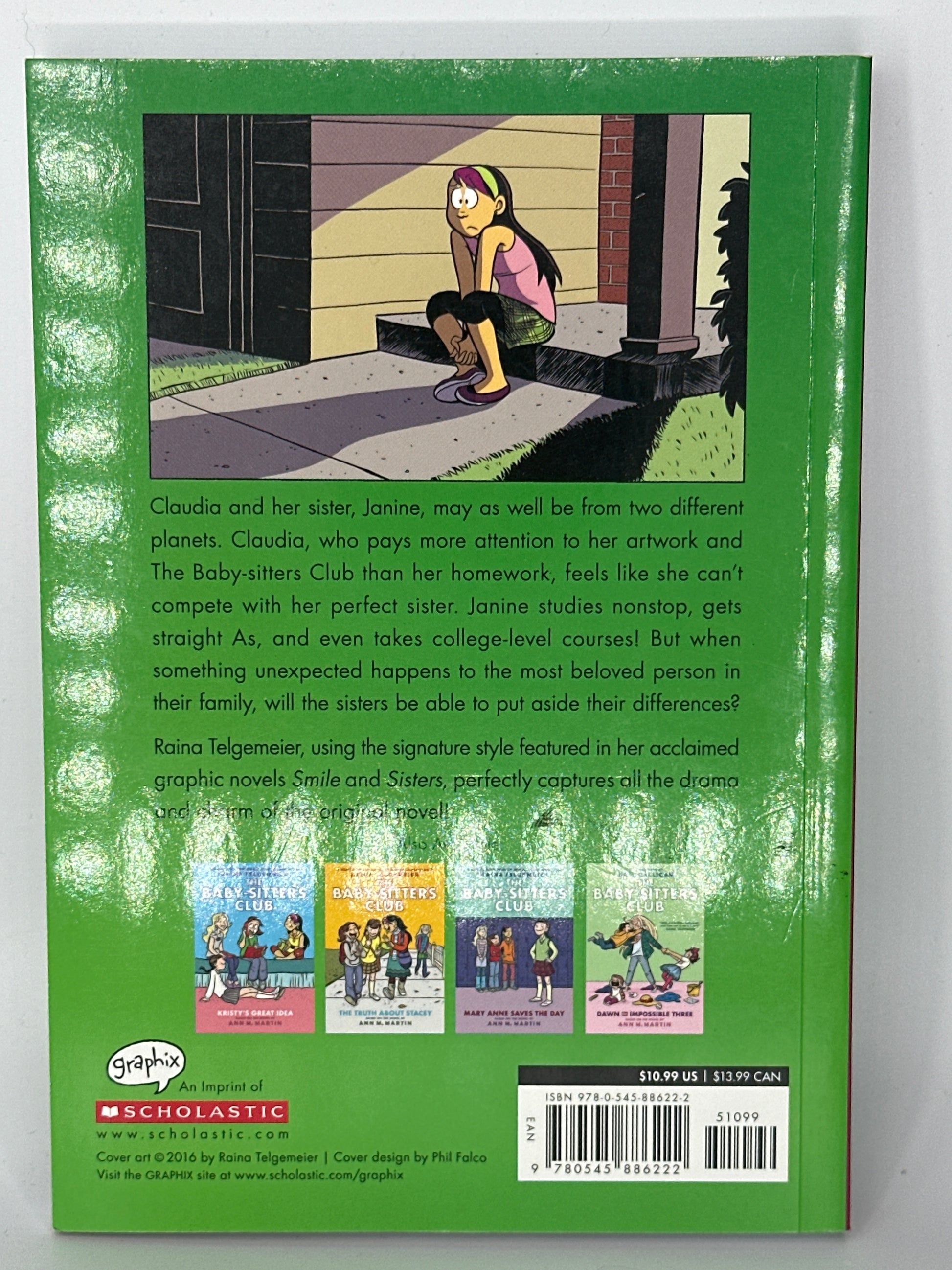 Claudia and Mean Janine: A Graphic Novel (The Baby-Sitters Club #4) (The Baby-Sitters Club Graphix) back cover used books