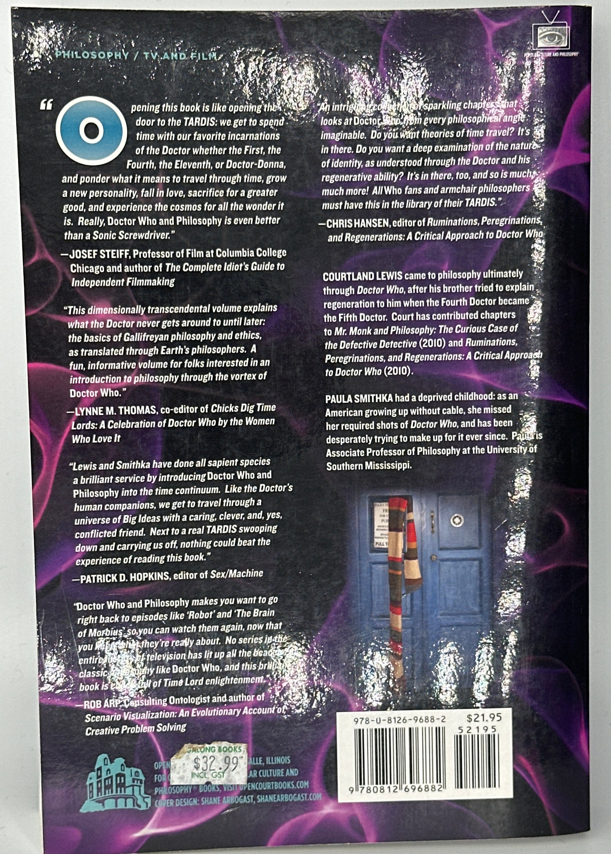 Doctor Who and Philosophy: Bigger on the Inside back COVER IMAGE