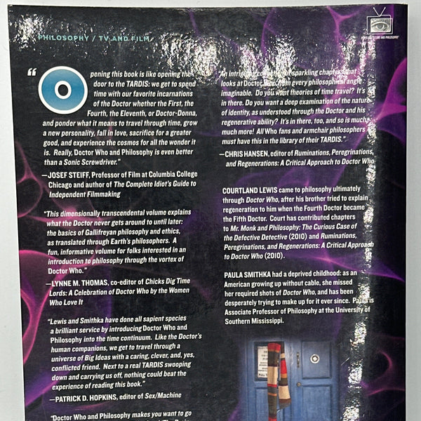 Doctor Who and Philosophy: Bigger on the Inside back COVER IMAGE