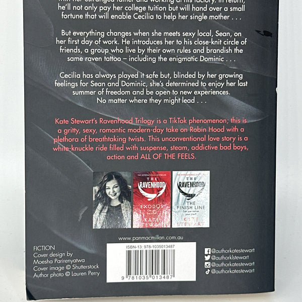 Kate Stewart Flock (The Ravenhood) actual back cover used books