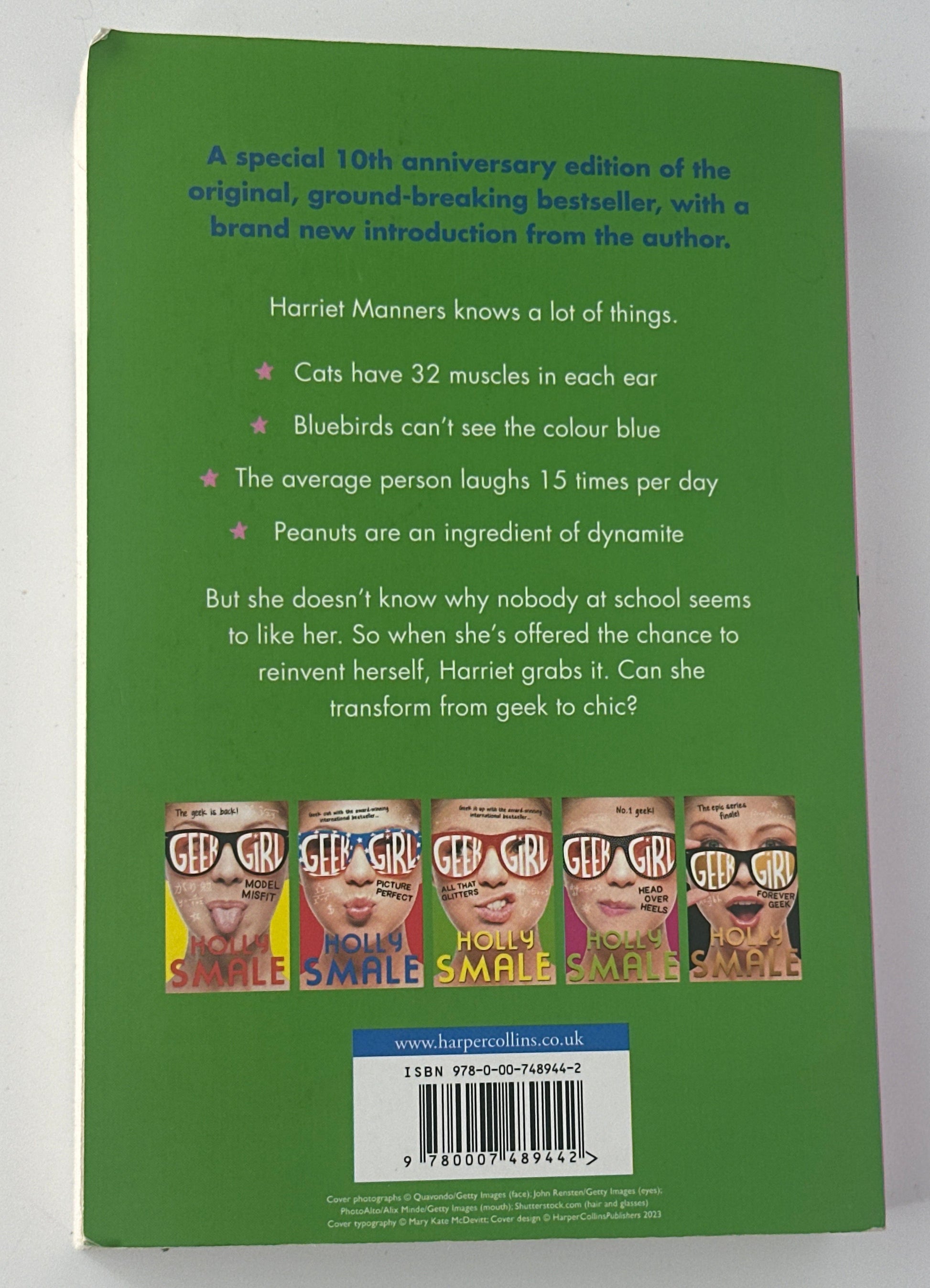 Holly Smale Geek Girl back cover used books