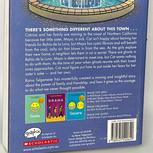 Raina Telgemeier Ghosts: A Graphic Novel back cover used books