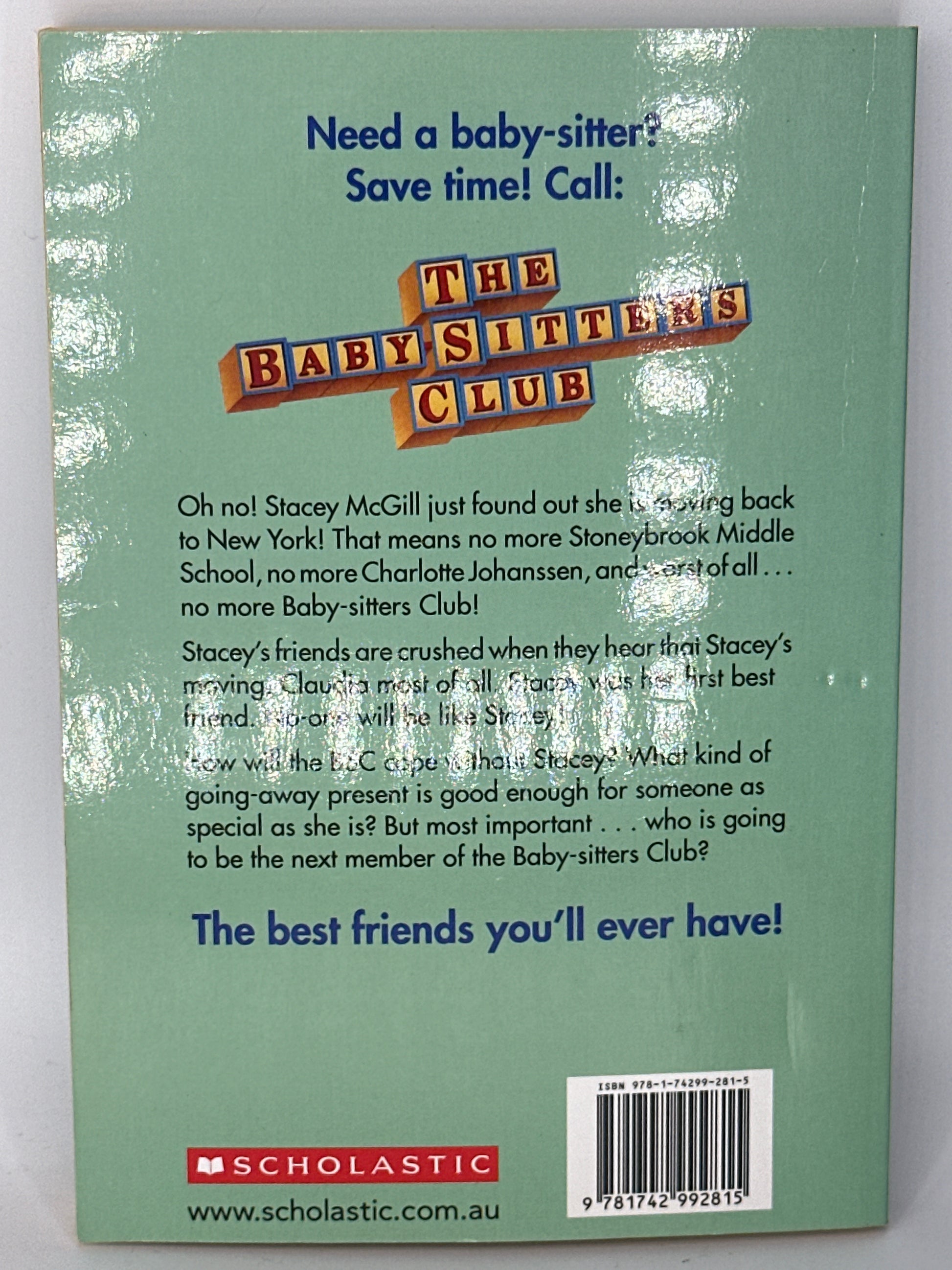 Good-Bye Stacey, Good-Bye (the Baby-Sitters Club 13) (Babysitters Club) back cover used books