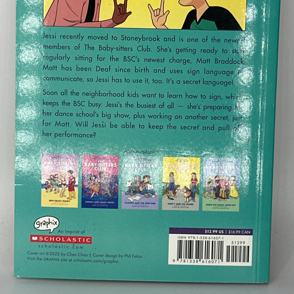 Jessi's Secret Language: A Graphic Novel (The Baby-Sitters Club #12) (The Baby-Sitters Club Graphix) back cover used books