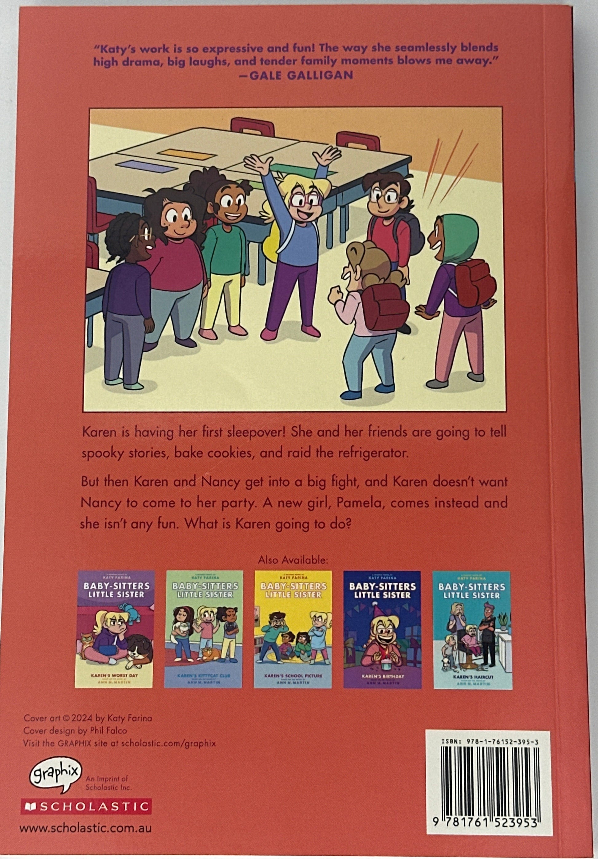 Karen’s Sleepover: A Graphic Novel (Baby-Sitters Little Sister #8) back cover used books