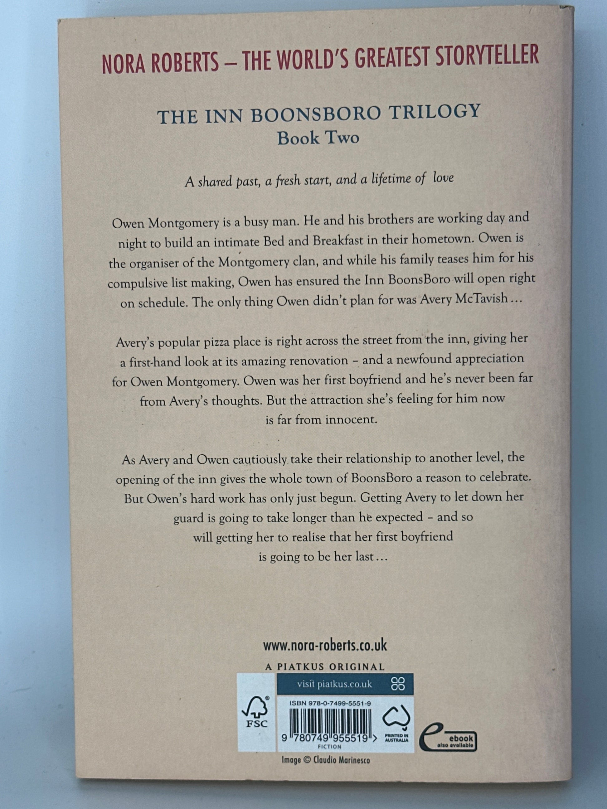 Nora Roberts Last Boyfriend back cover used books