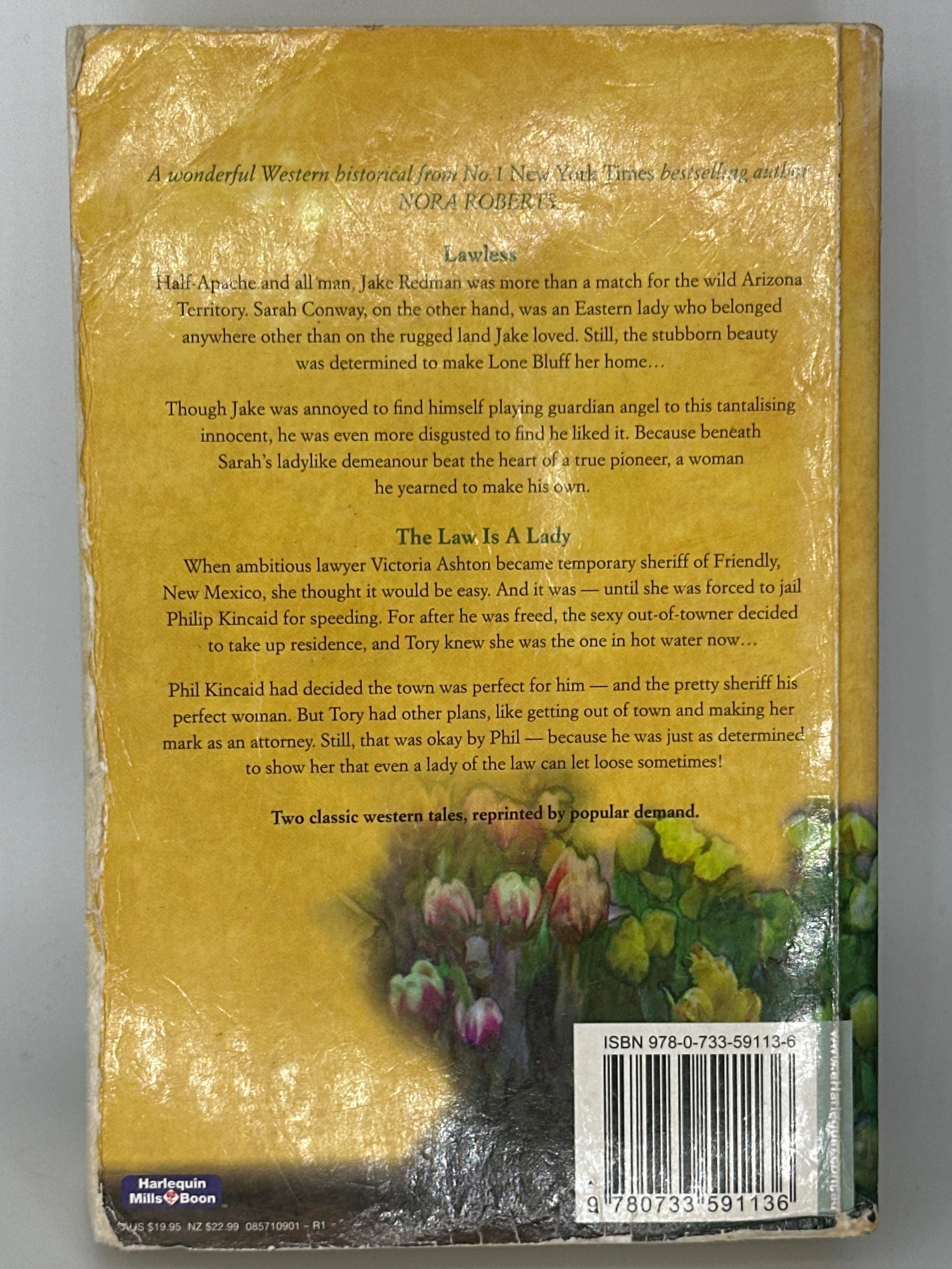 Nora Roberts Laws of Love back cover used books