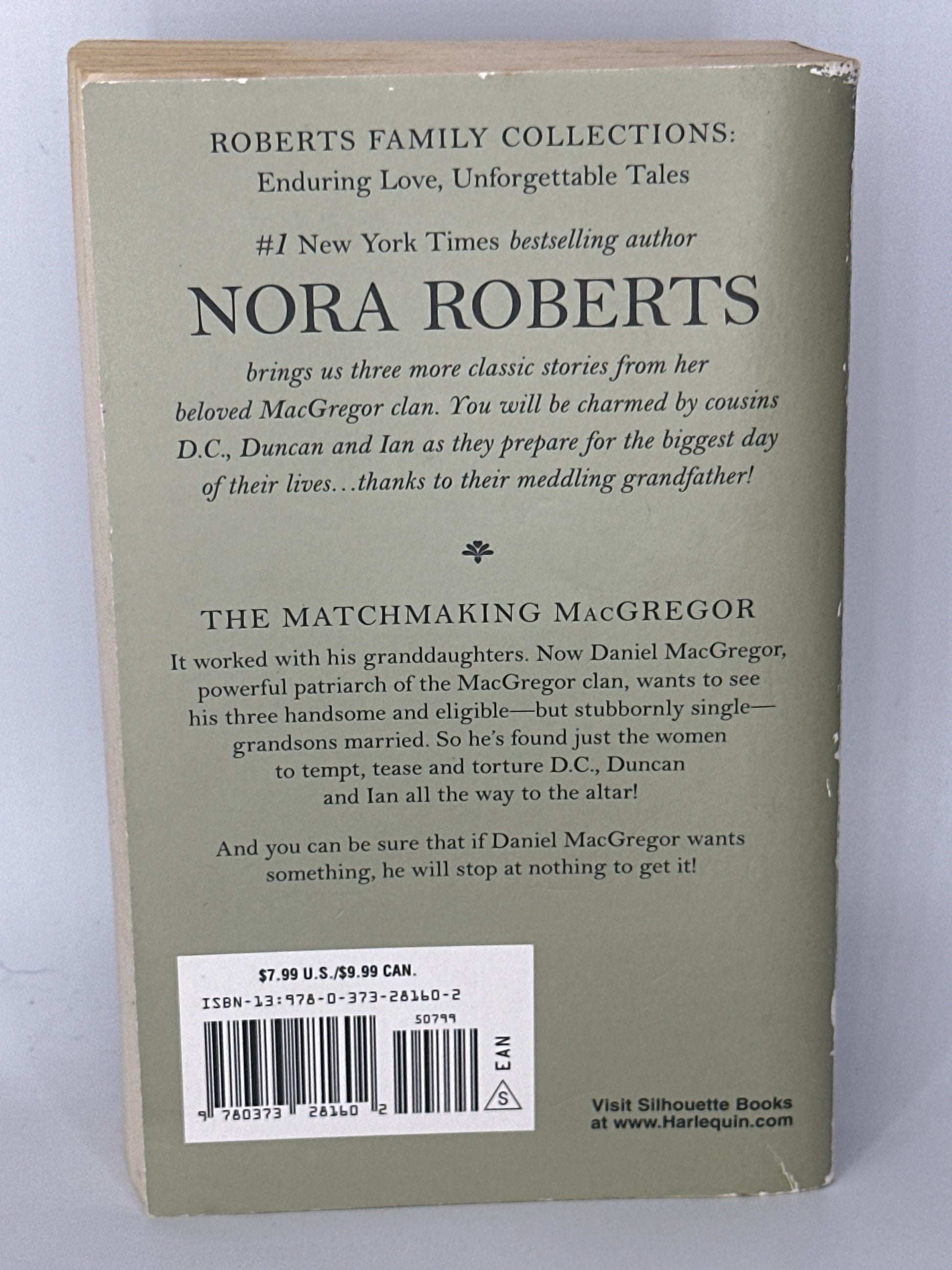 Nora Roberts The MacGregor Grooms  back cover used books