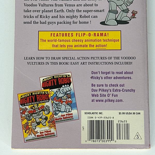 Mighty Robot vs Voodoo vultures from Venus (3) back cover used books