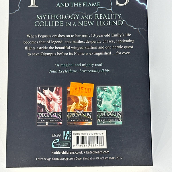 Kate O'Hearn Pegasus and the Flame: Book 1 back cover image