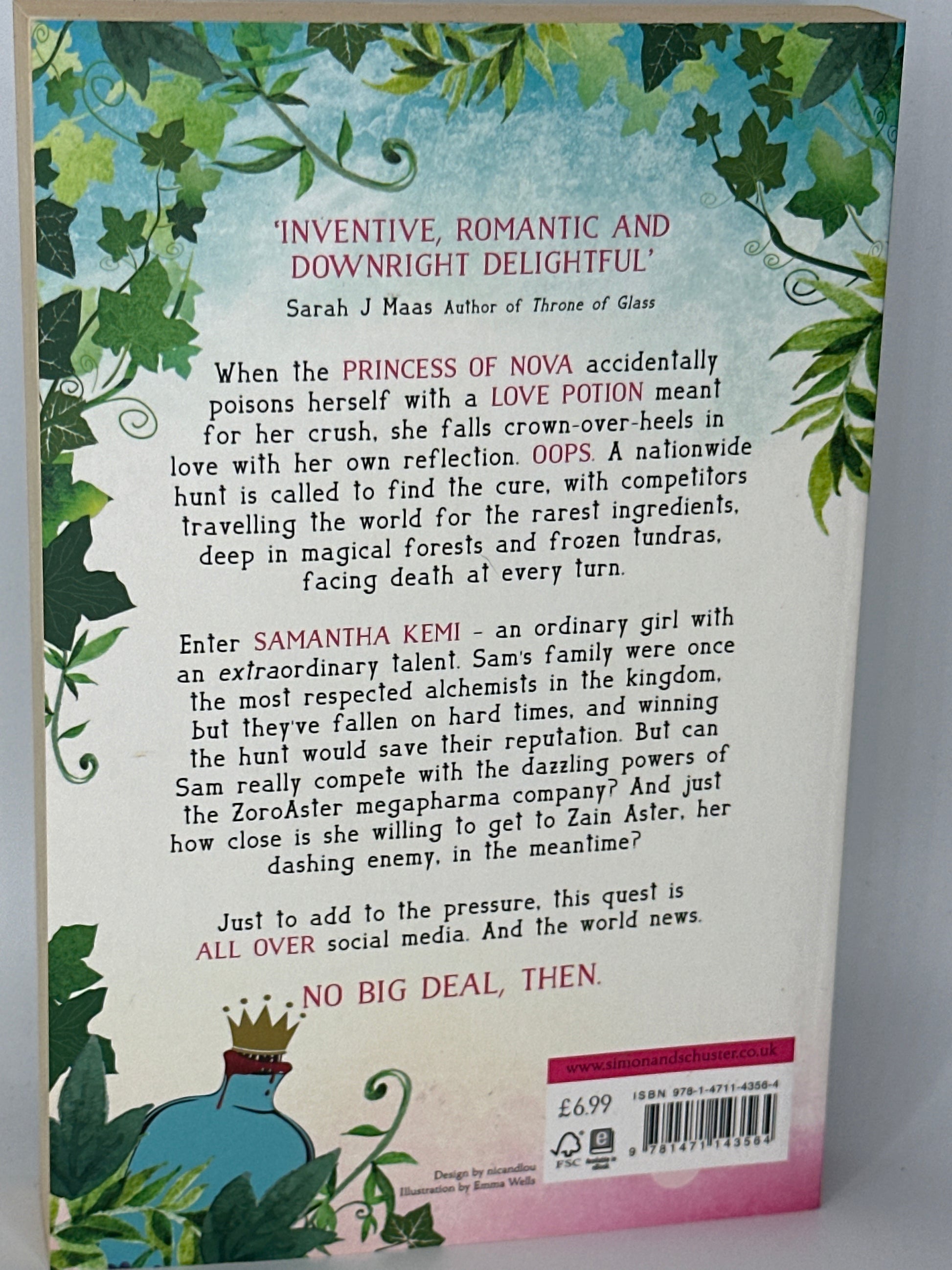 Amy Alward Potion Diaries back cover used books