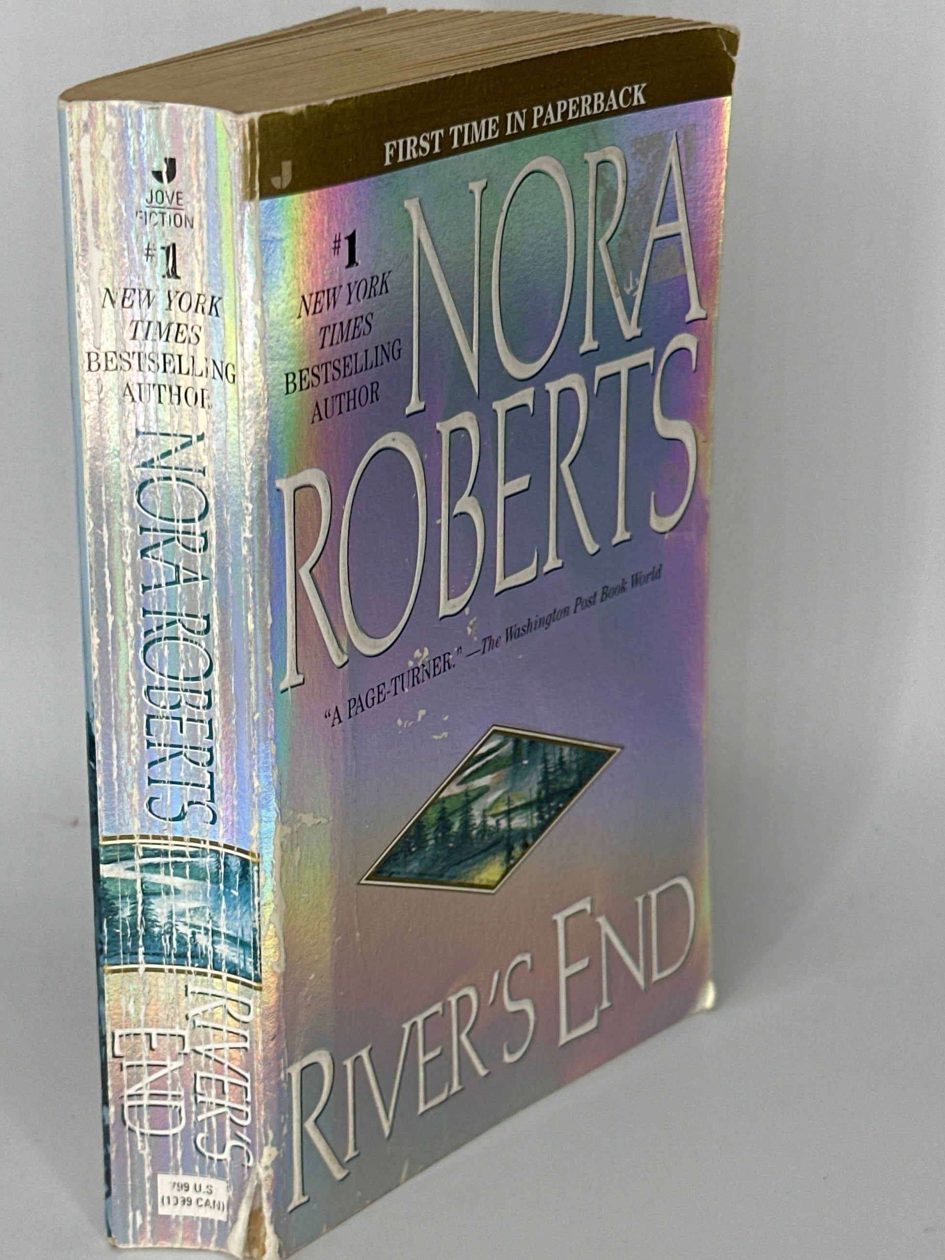 Nora Roberts Rivers End spine used books