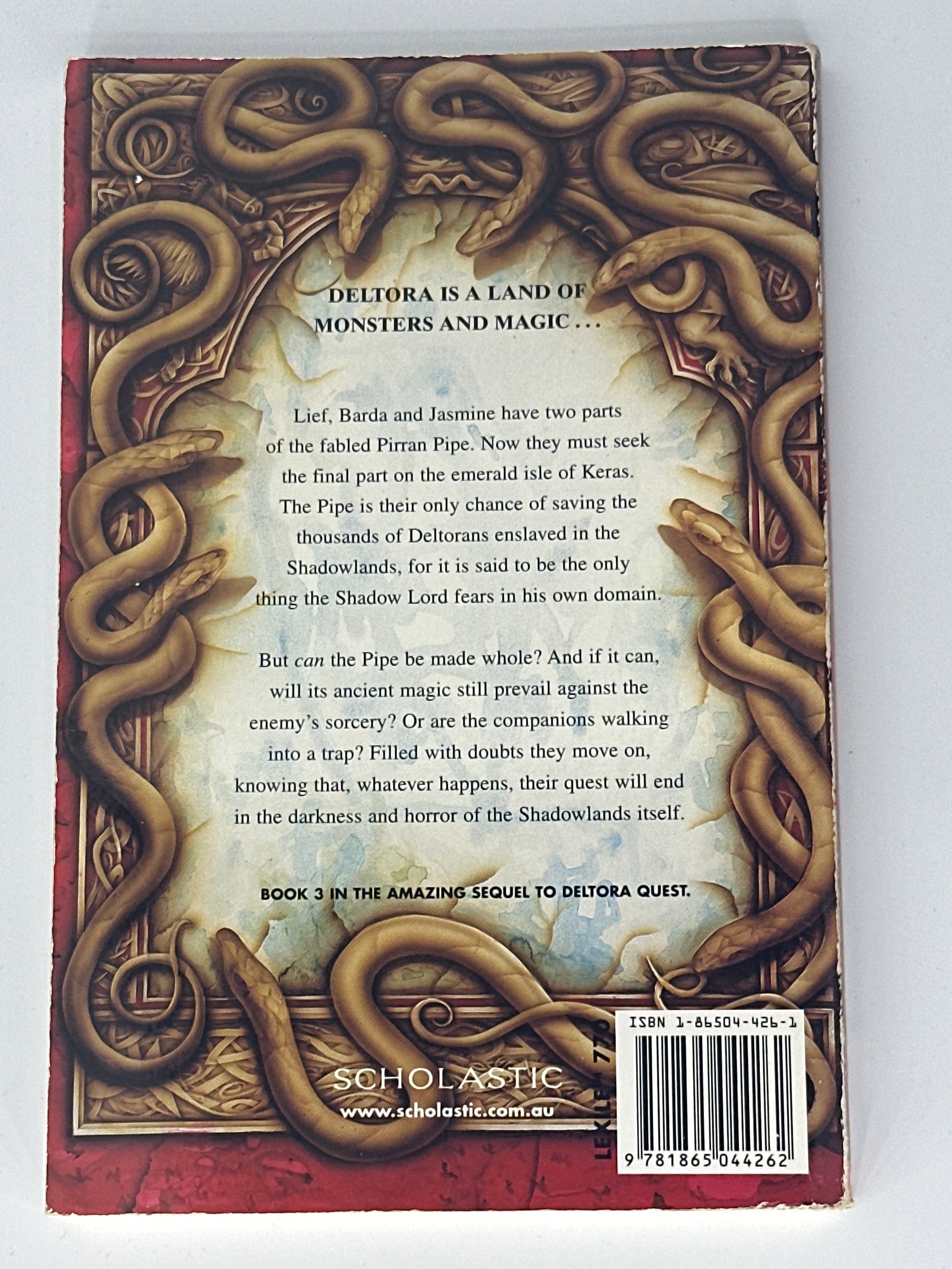 The Shadowlands (Deltora Shadowlands, #3) back cover image