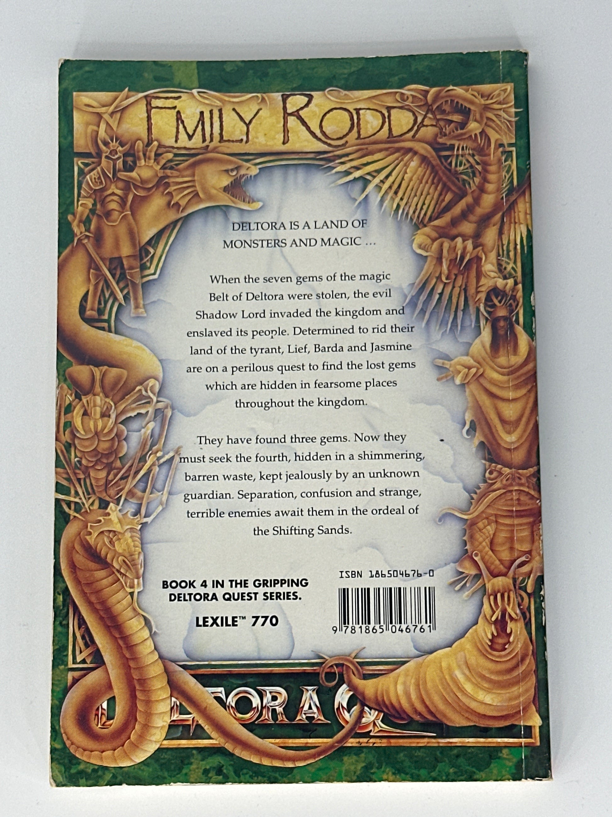 Emily Rodda Deltora Quest The Shifting Sands back cover image