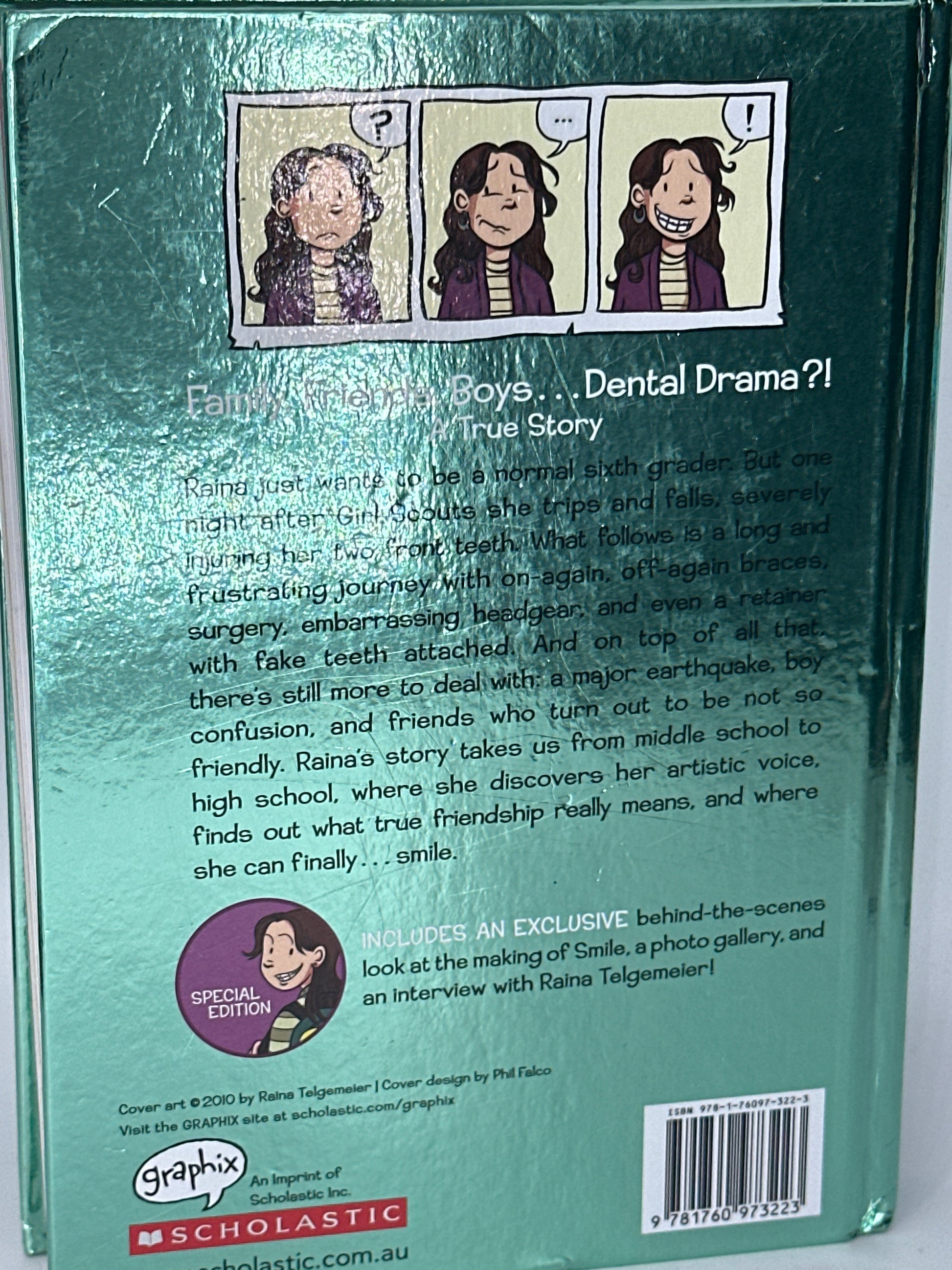 Raina Telgemeier Smile Collector's Edition back cover used books