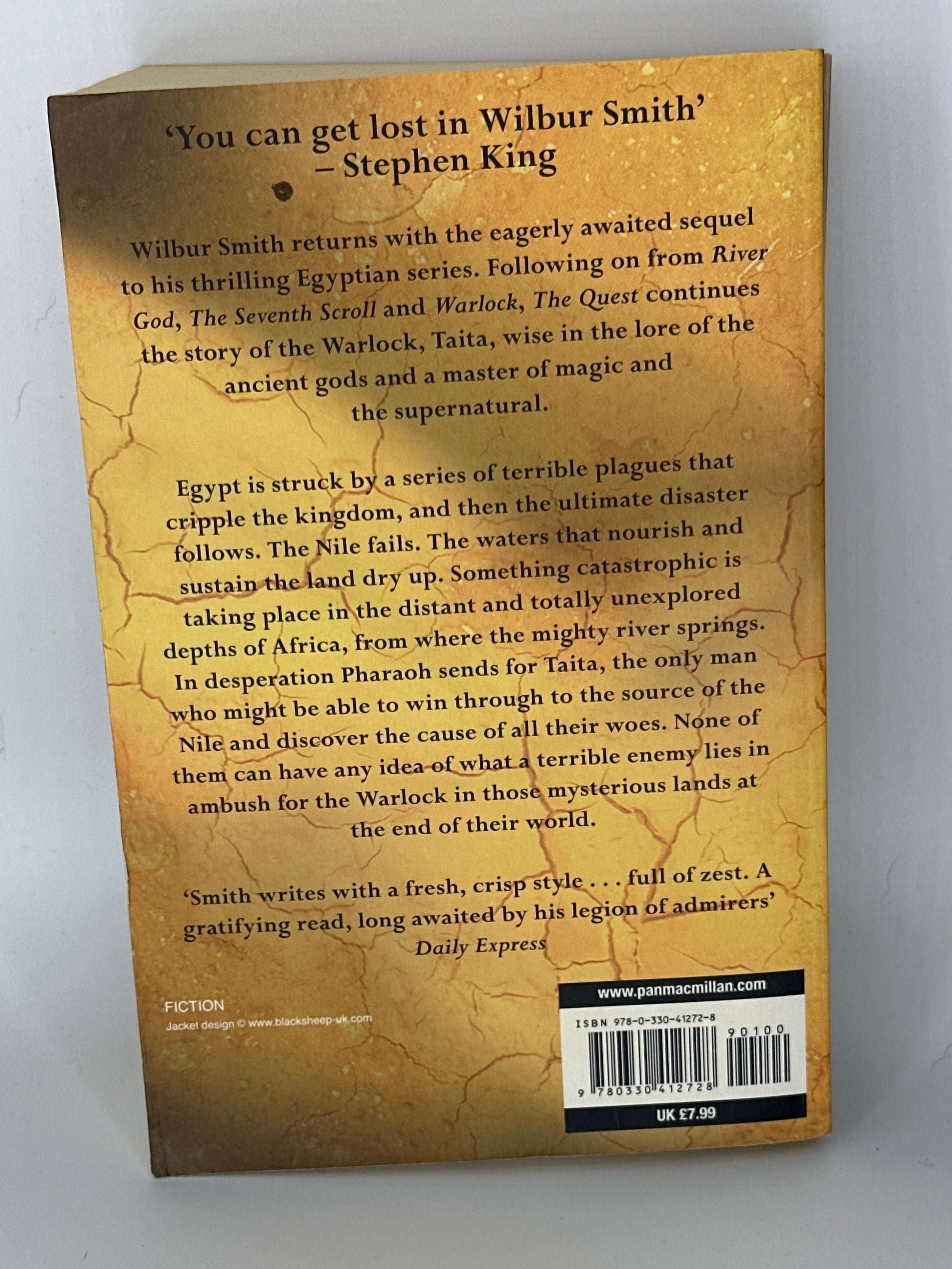 The Quest - Wilbur Smith- Back Cover-Used Books