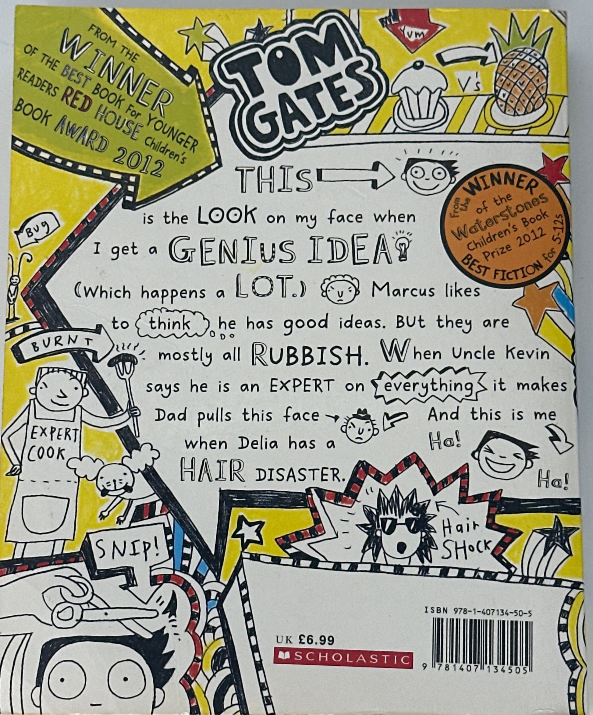 Liz Pichon Tom Gates: Genius Ideas back cover used books