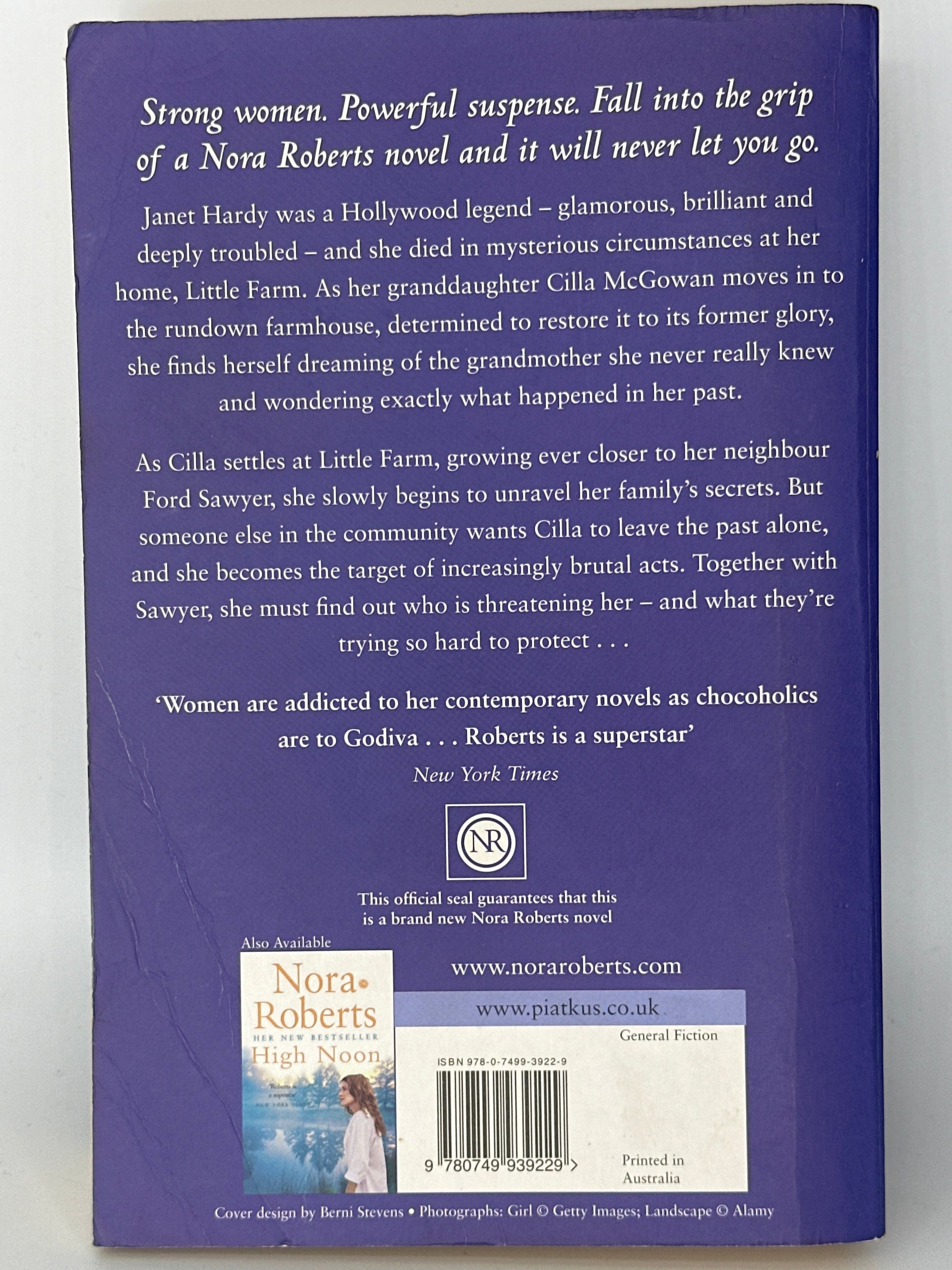 Nora Roberts Tribute back cover used books