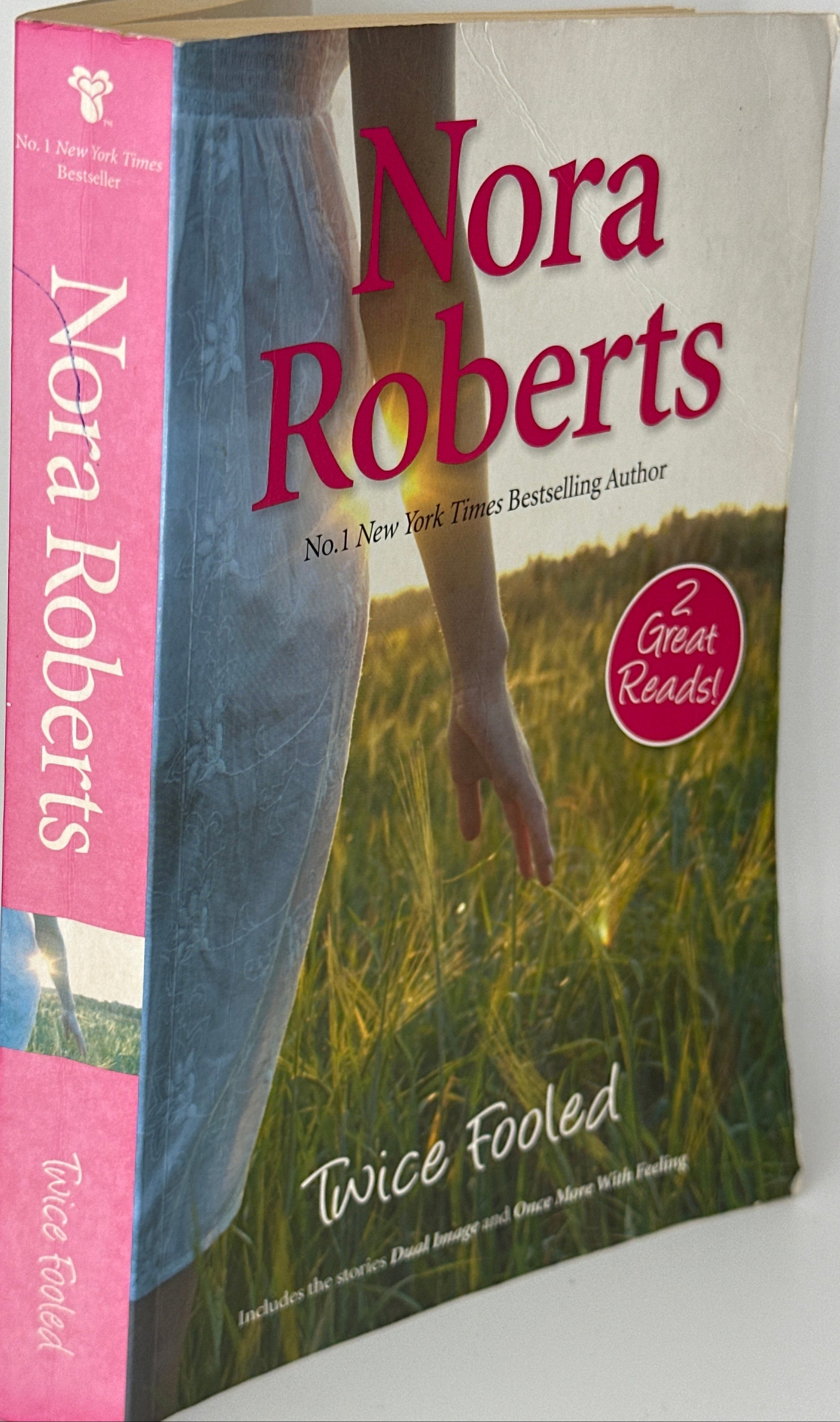 Nora Roberts Twice Fooled spine used books