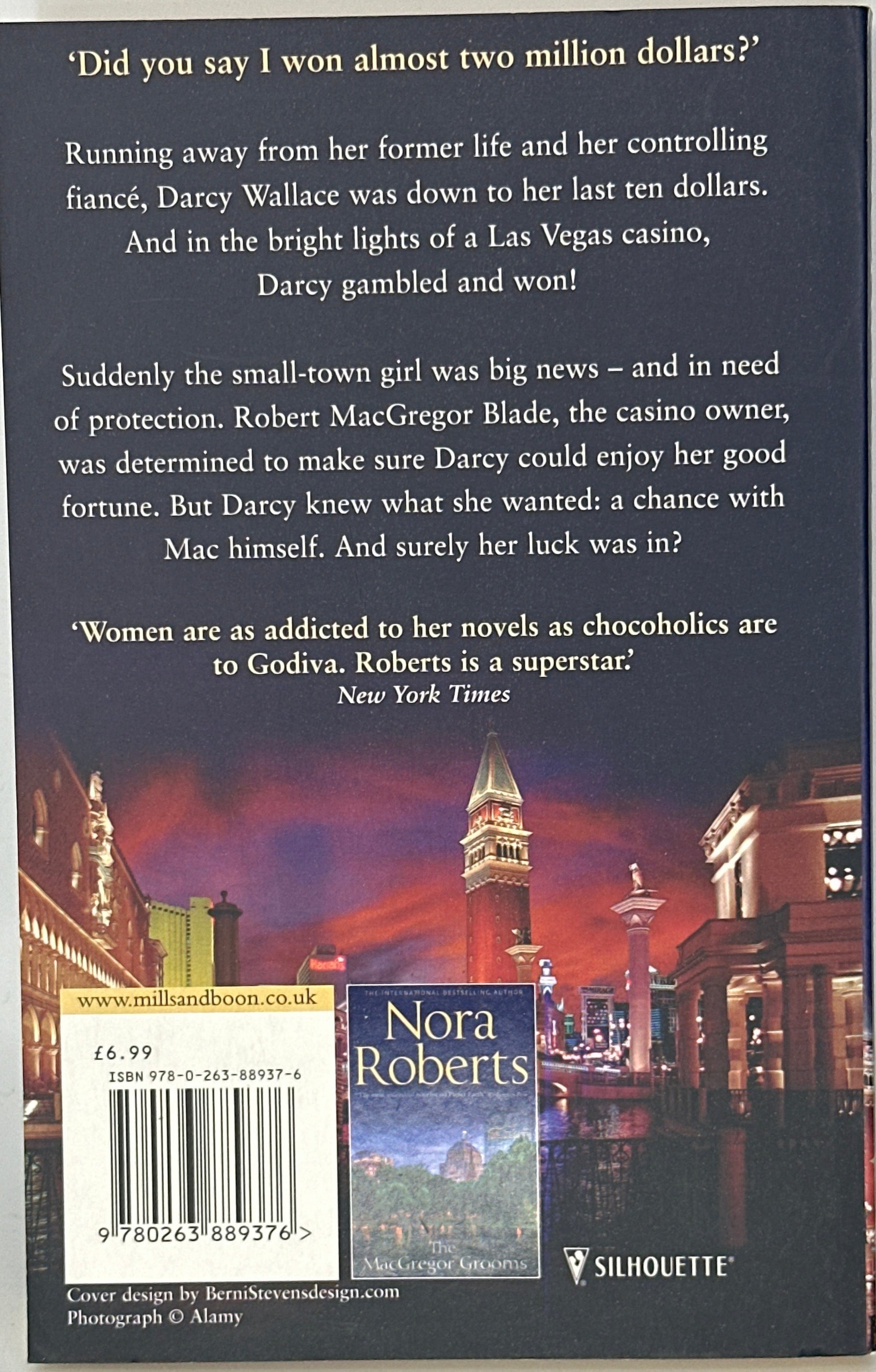 Nora Roberts The Winning Hand back cover used books